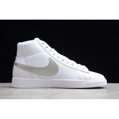 Nike Blazer Mid Vintage Beyaz / Metal Gümüş Kaykay Ayakkabı Türkiye - BJNN12IT